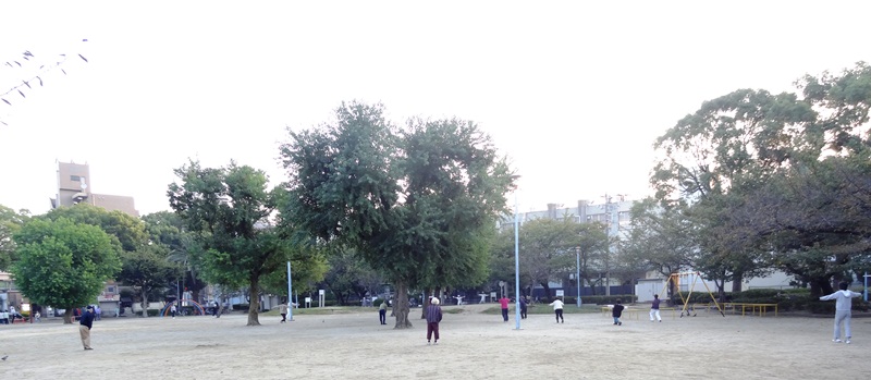 内代公園でのラジオ体操